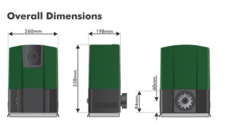 Dimensions of Centurion D5 Evo